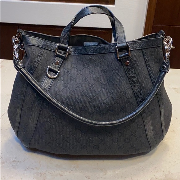 GUCCI
Blue navy GG Canvas Convertible Abbey Hobo - Picture 1 of 7